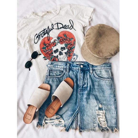 Free People Relaxed & Destroyed Distressed Skirt - Picture 2 of 8